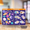 Space Theme Paper Sticker Sheets (set of 2 sheets)