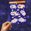 Space Theme Paper Sticker Sheets (set of 2 sheets)