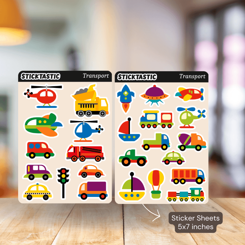 Kawaii Paper Sticker Sheets (set of 2 sheets) | Sticktastic