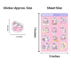Unicorn Theme Paper Sticker Sheets (set of 2 sheets)