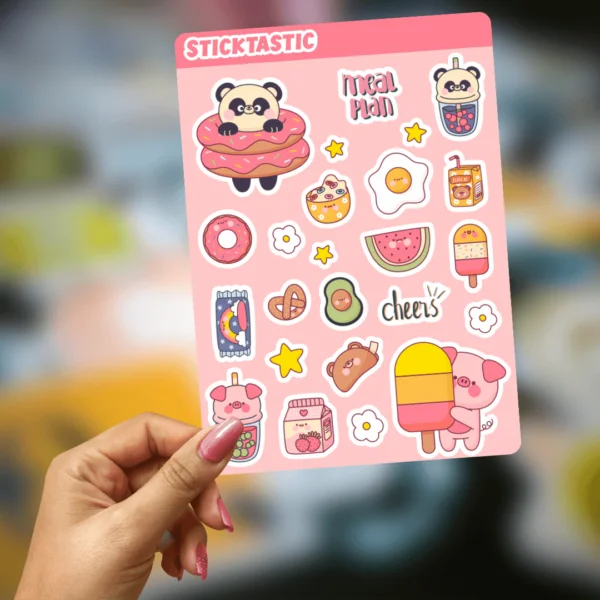 Kawaai_2_Sticktastic_Sticker_Sheet_5x7 Kawaii Paper Sticker Sheets (set of 2 sheets)