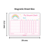Magnetic Reward & Chore Chart for Kids – Rewritable Erasable Board with Free Marker – Perfect for Daily Routines & Habits– Available in Blue & Pink
