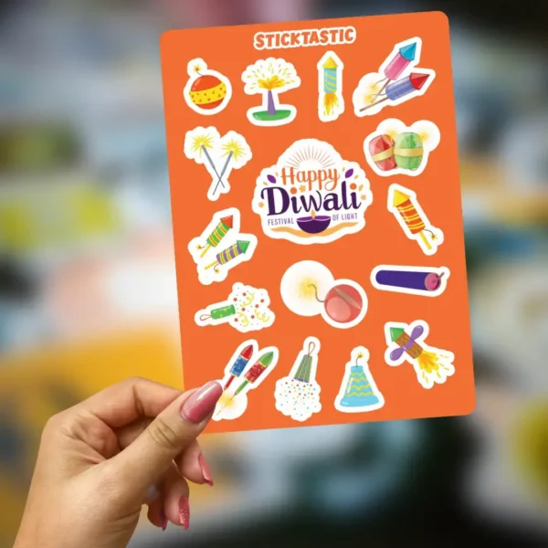 Diwali Theme Paper Sticker Sheets (set of 2 sheets)